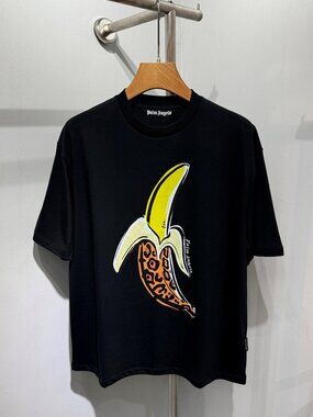 Classic Palm Angels Crew-Neck Short Sleeve Black
